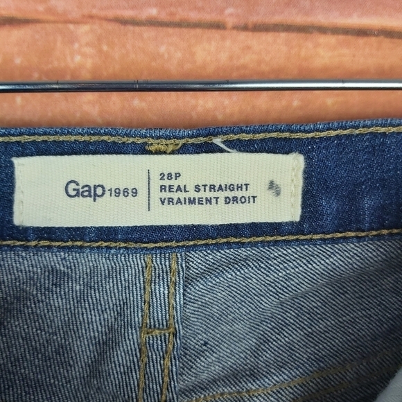 📣2/40$📣 GAP 1969 real straight jeans size 28P - Picture 7 of 8